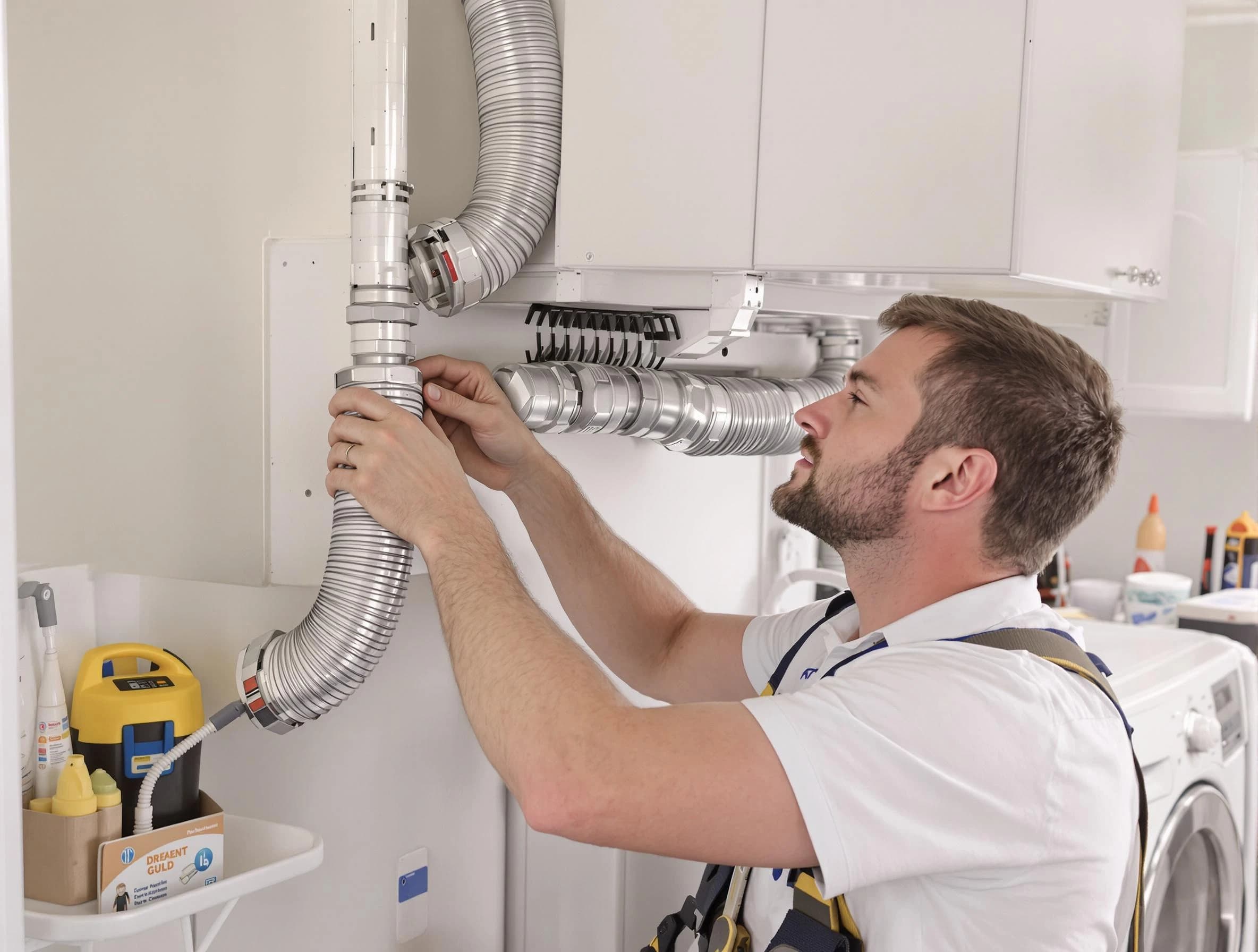 Professional dryer vent repair and installation by Brighton Dryer Vent Cleaning in Brighton