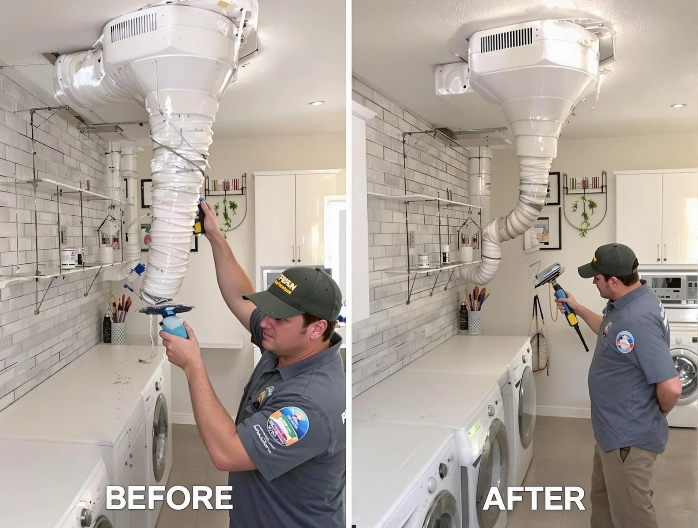 Professional dryer exhaust vent cleaning by Brighton Dryer Vent Cleaning in Brighton