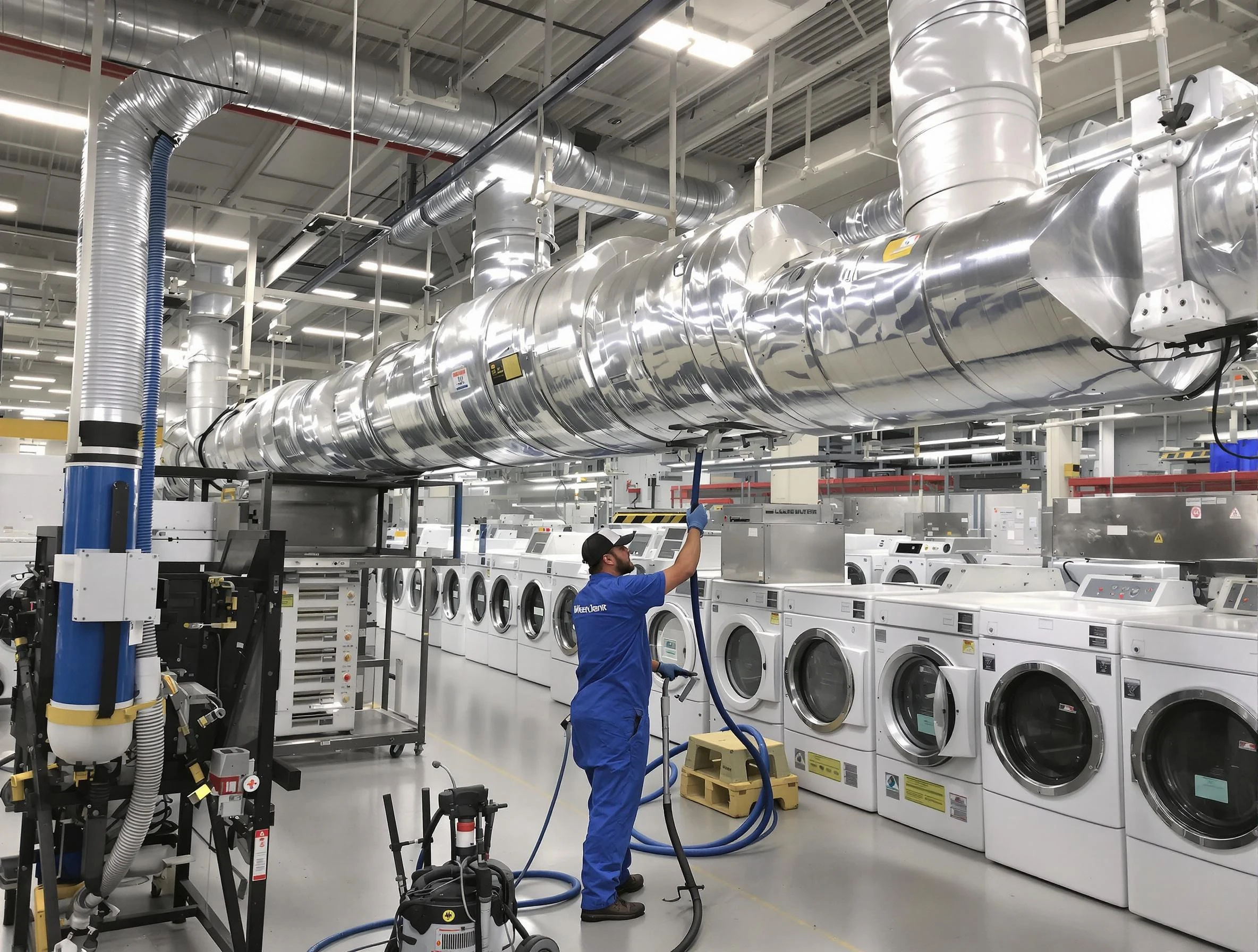 Brighton Dryer Vent Cleaning team performing heavy-duty industrial dryer vent cleaning in Brighton